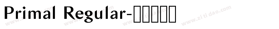 Primal Regular字体转换